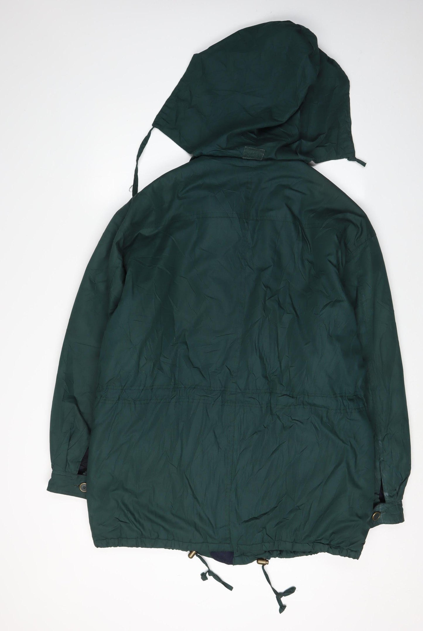 Casual Club Men's Green Parka Jacket L Hooded Outdoor