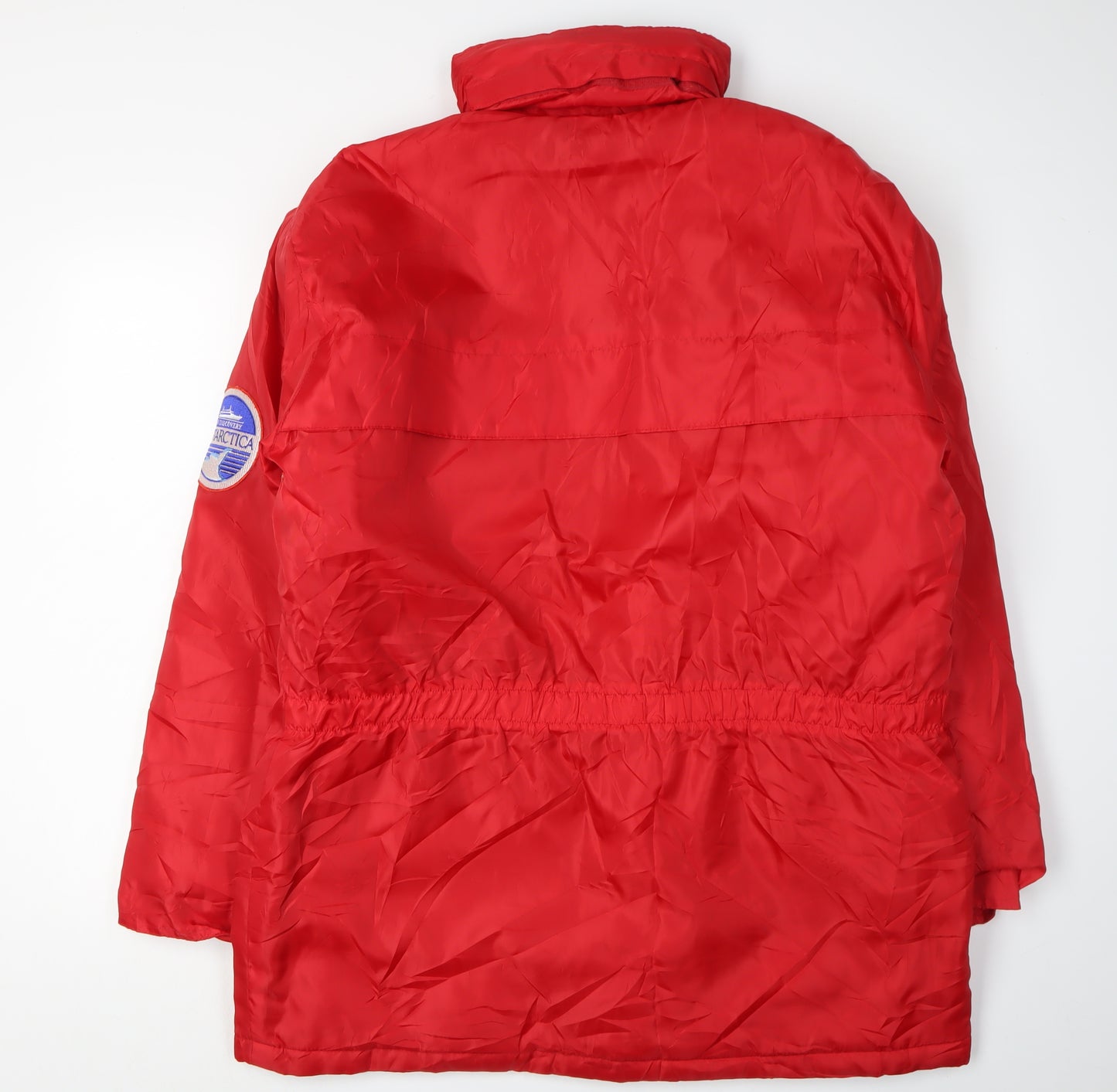 Discovery World Cruise Men's Red Nylon Long Jacket Size M