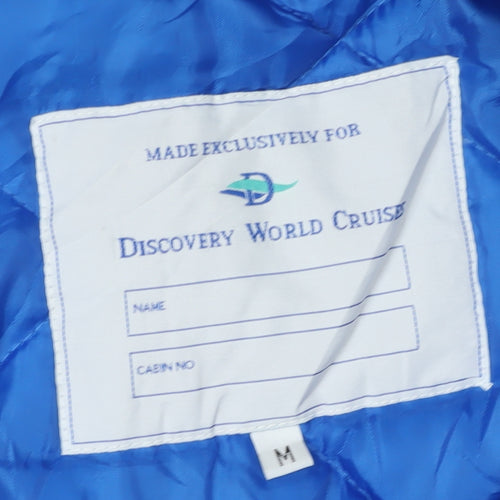 Discovery World Cruise Men's Red Nylon Long Jacket Size M