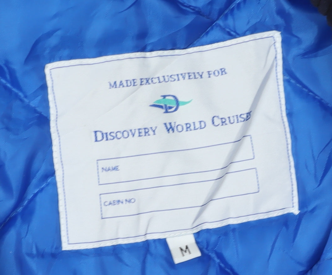 Discovery World Cruise Men's Red Nylon Long Jacket Size M