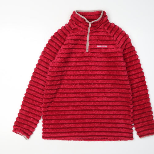 Craghoppers Girls Red 1/4 Zip Jacket, Age 13 Years, Polyester