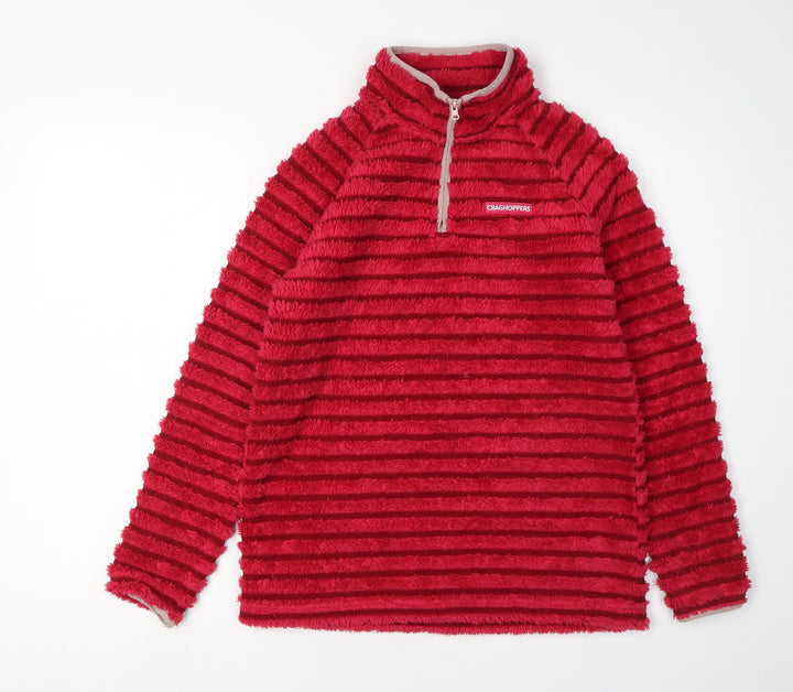 Craghoppers Girls Red 1/4 Zip Jacket, Age 13 Years, Polyester
