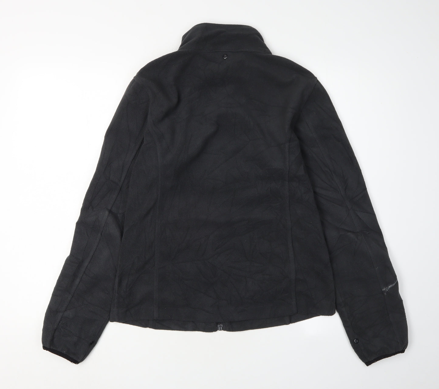 Crane Women's Black Fleece Jacket S Casual Full Zip