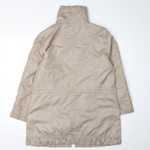 Tagg Women's Beige Long Jacket with Full Zip Size 1