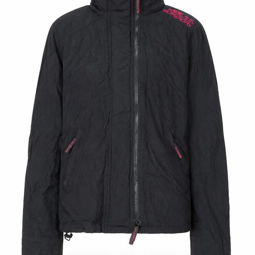 Superdry Women's Black Cropped Winter Jacket, S, Full Zip