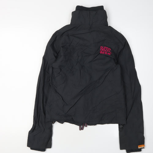 Superdry Women's Black Cropped Winter Jacket, S, Full Zip