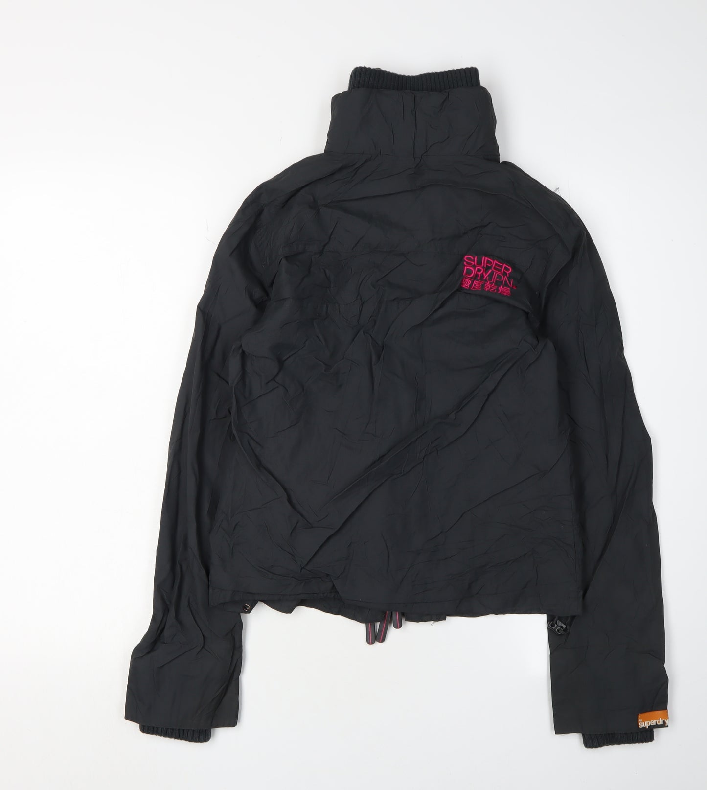 Superdry Women's Black Cropped Winter Jacket, S, Full Zip