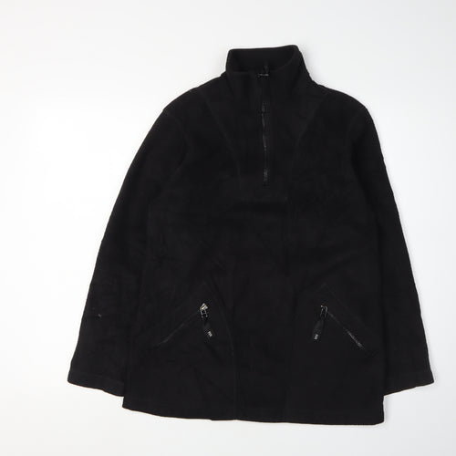 nx Women's Black Fleece Jacket S Casual Zip Pockets