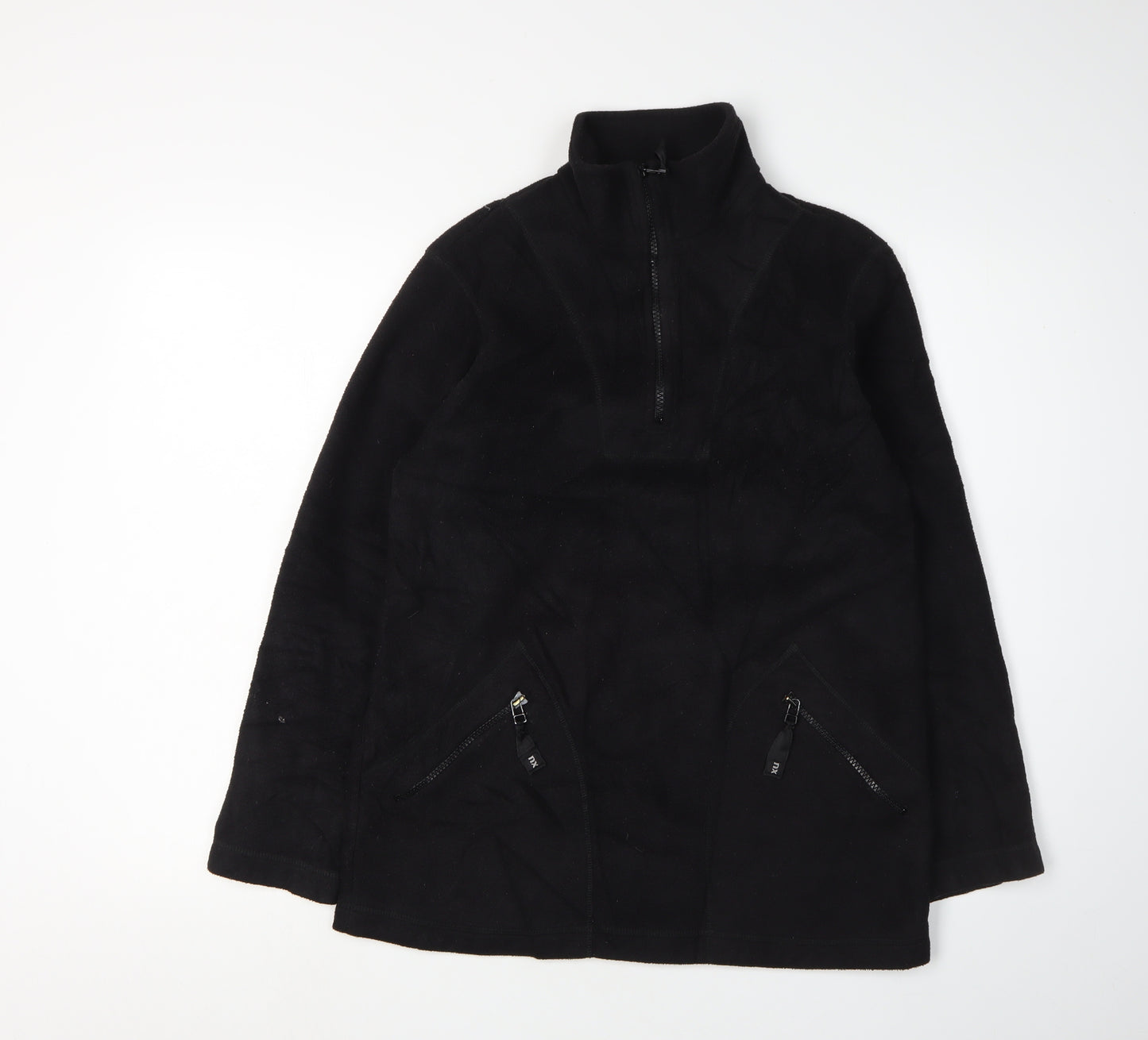 nx Women's Black Fleece Jacket S Casual Zip Pockets