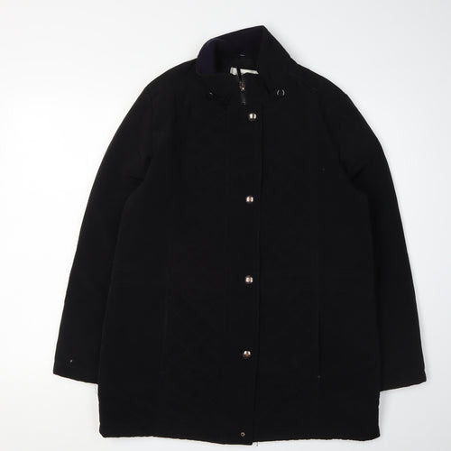 Liz Claiborne Men's Black Regular Fit Mid-Length Coat