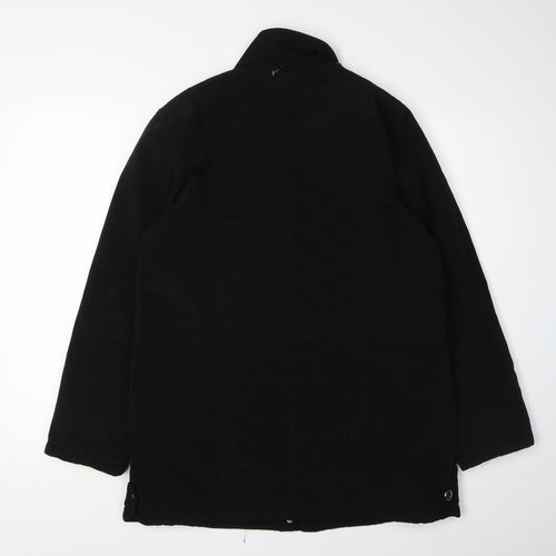 Liz Claiborne Men's Black Regular Fit Mid-Length Coat