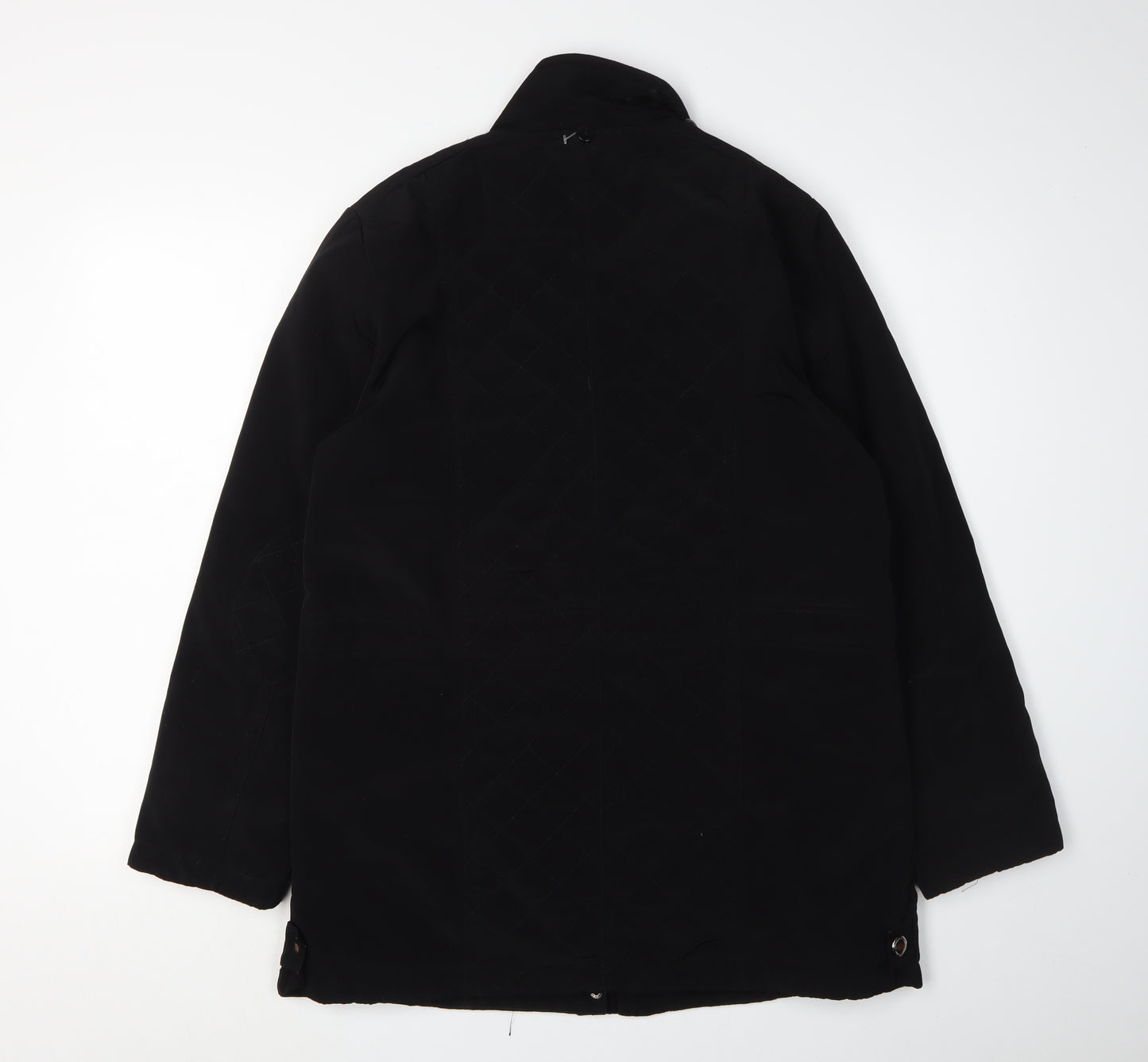 Liz Claiborne Men's Black Regular Fit Mid-Length Coat