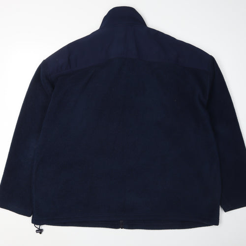 Canda Men's Blue Fleece Jacket 2XL Casual Mid-Length