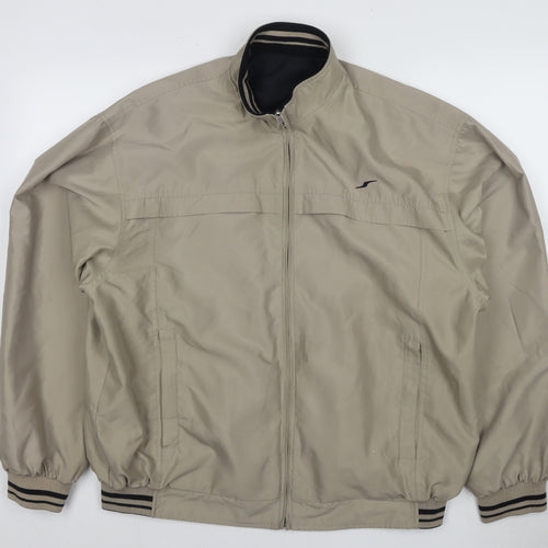 Speedtrap Men's Beige Bomber Jacket, M, Classic Fit