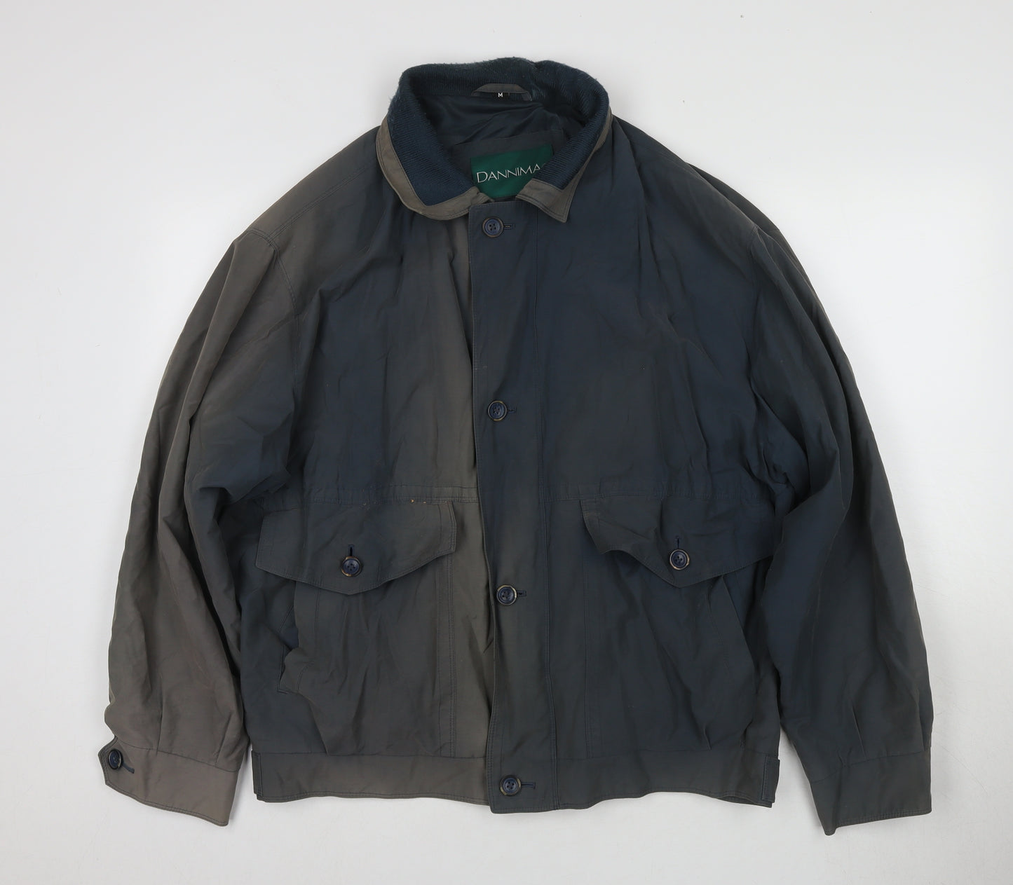Dannimac Men's Green Jacket M Button-Up, Cotton/Nylon
