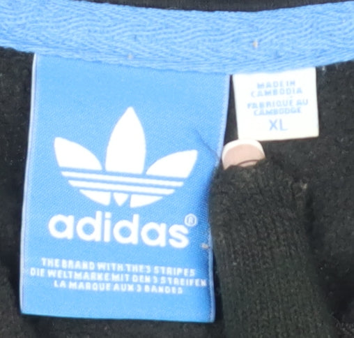 Adidas Men's Black XL Full Zip Hoodie