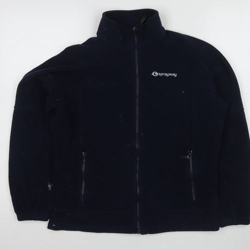 Sprayway Boys Black Fleece Jacket Size 12 Full Zip
