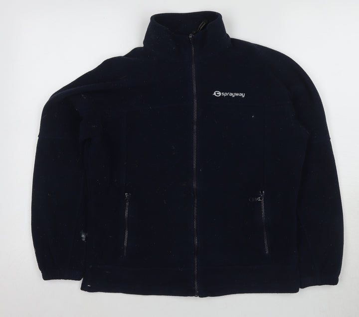 Sprayway Boys Black Fleece Jacket Size 12 Full Zip