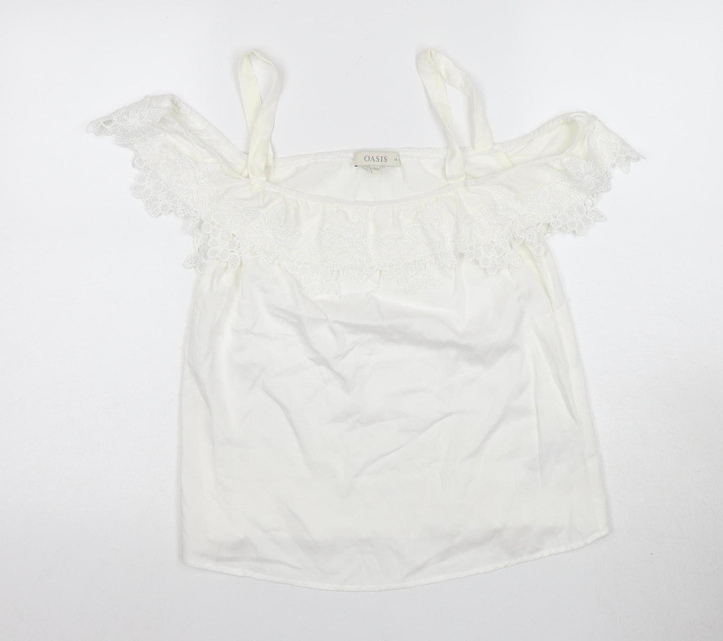 Oasis Women's White Camisole Blouse Size 10
