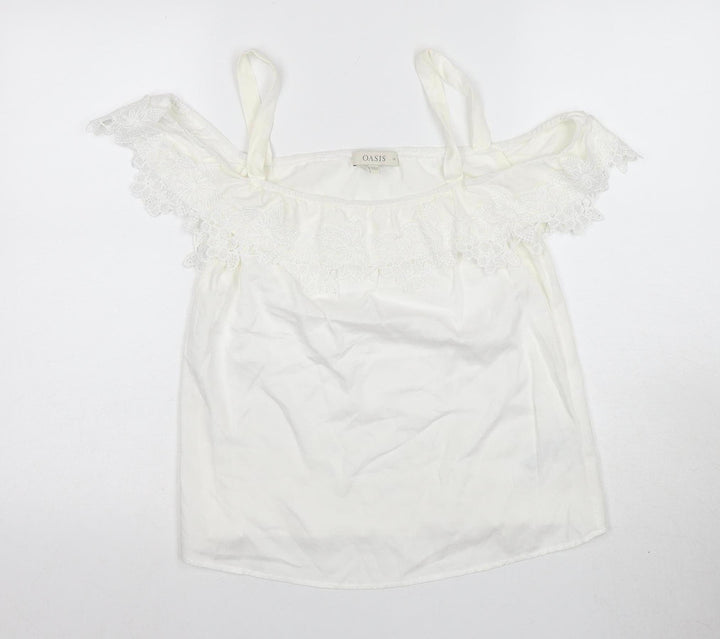 Oasis Women's White Camisole Blouse Size 10