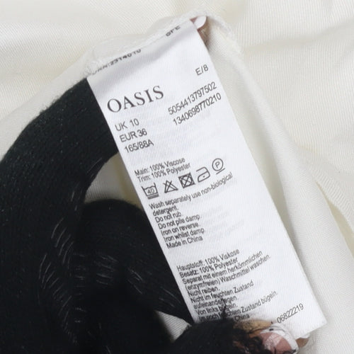 Oasis Women's White Camisole Blouse Size 10