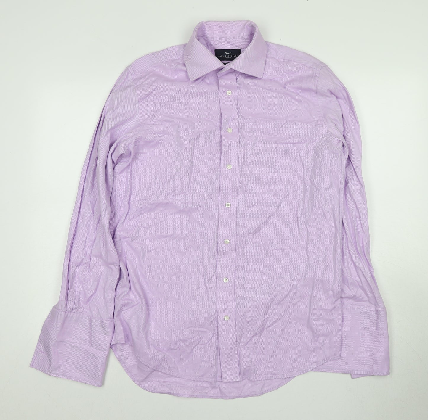 Paul Costelloe Men's Purple Dress Shirt 15.5 Regular Fit