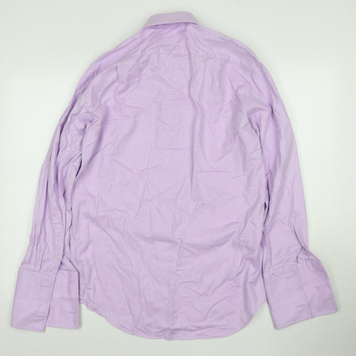 Paul Costelloe Men's Purple Dress Shirt 15.5 Regular Fit