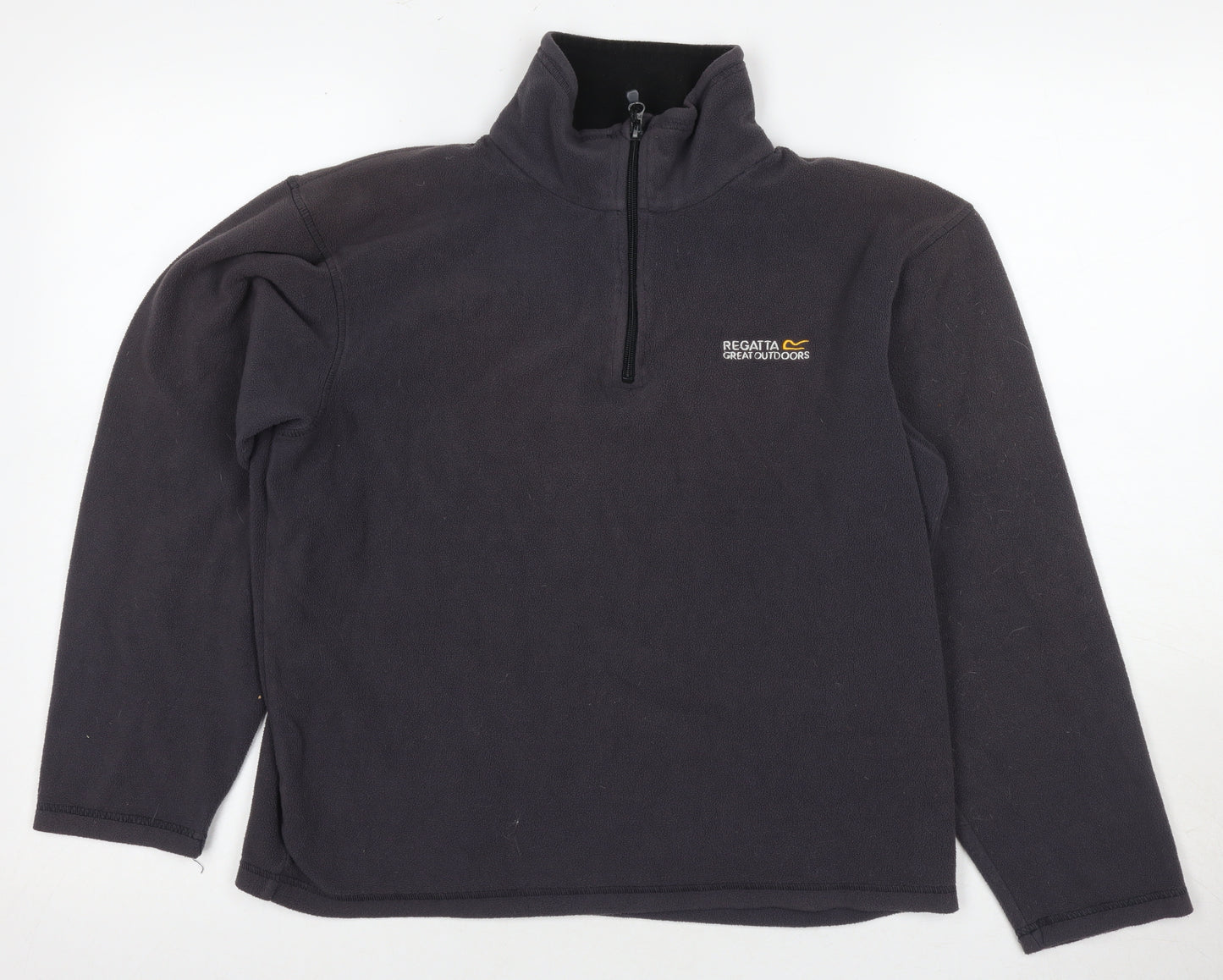 Regatta Men's Black 1/4 Zip Fleece Sweatshirt S