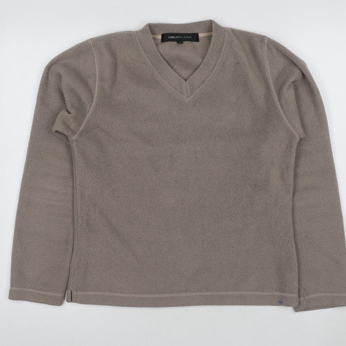 Great Plains Women's Grey Medium V-Neck Pullover Sweatshirt