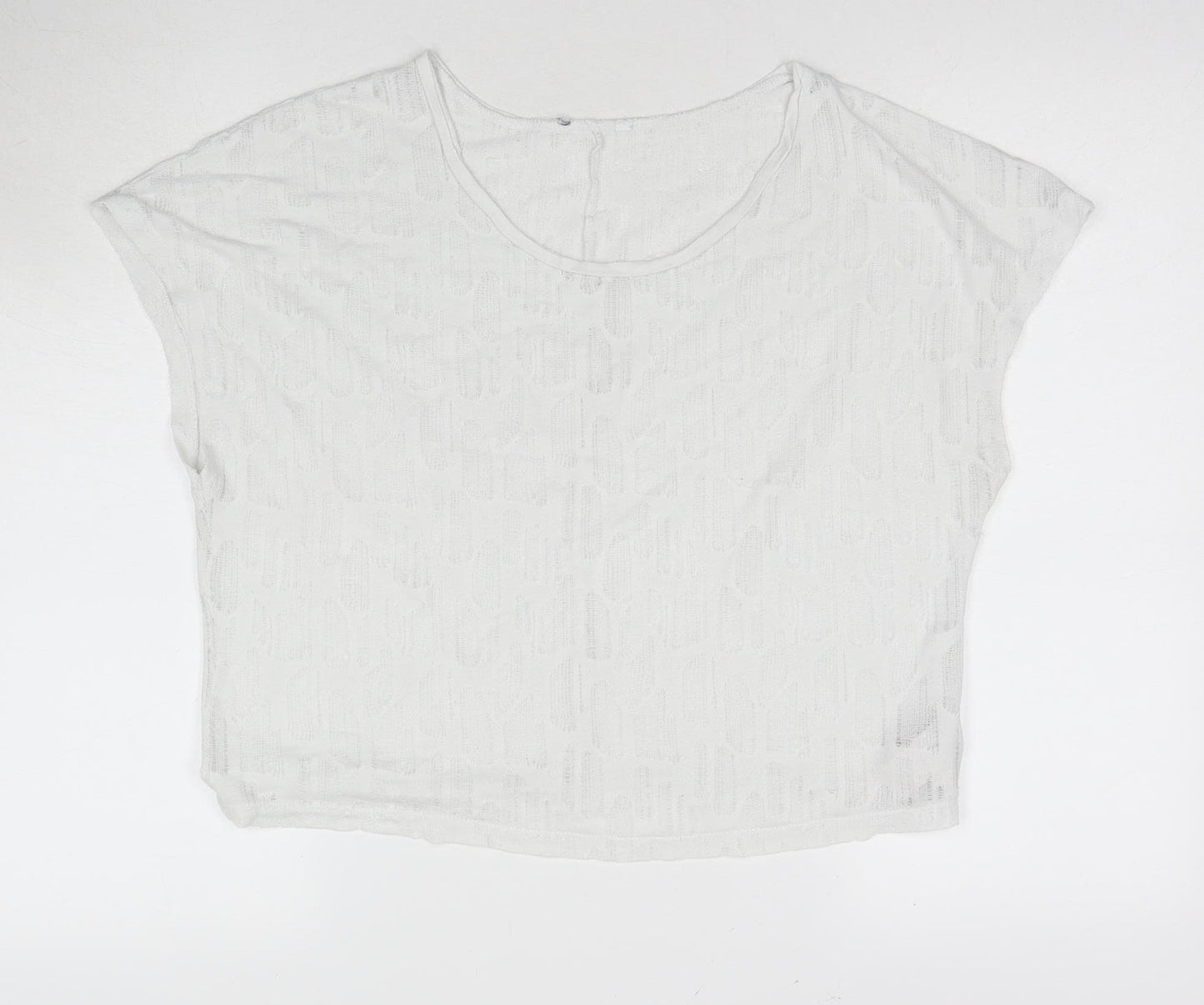 New Look Women's White Sleeveless Top - Size 14