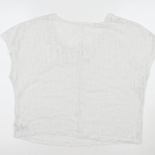 New Look Women's White Sleeveless Top - Size 14