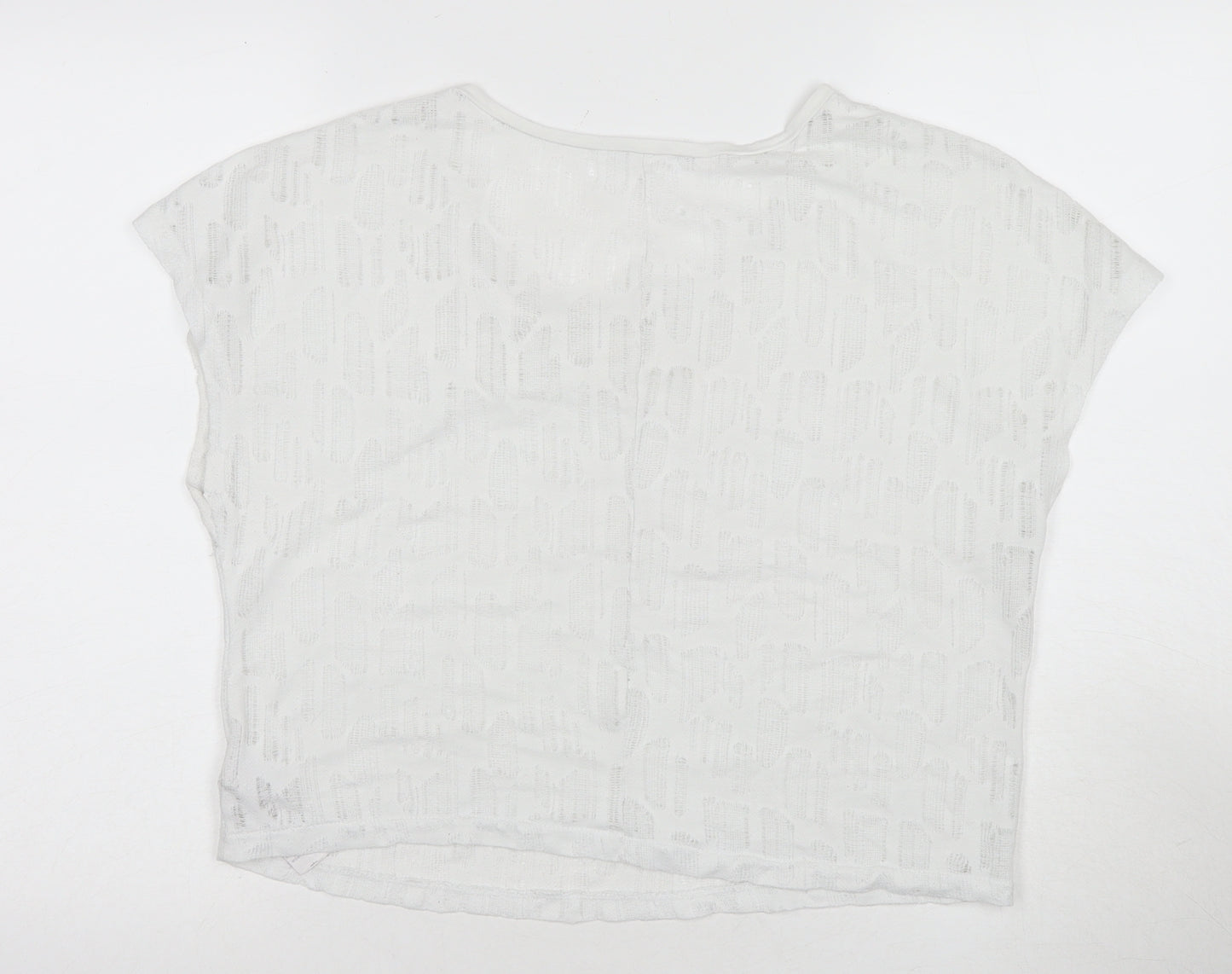 New Look Women's White Sleeveless Top - Size 14