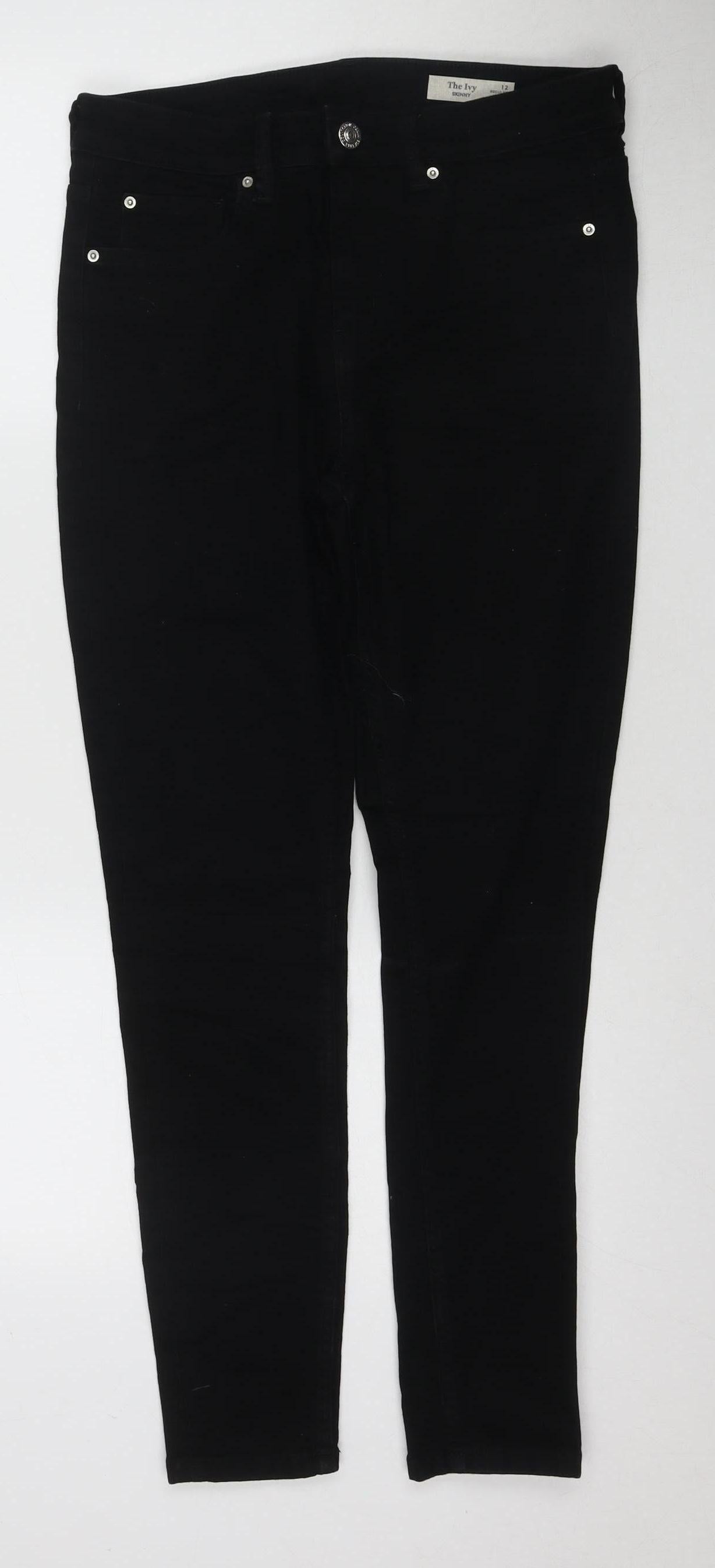 M&S Women's Black Skinny Jeans Size 12 Regular Fit