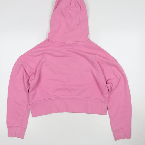 DKNY Women's Pink Hooded Pullover Hoodie XS