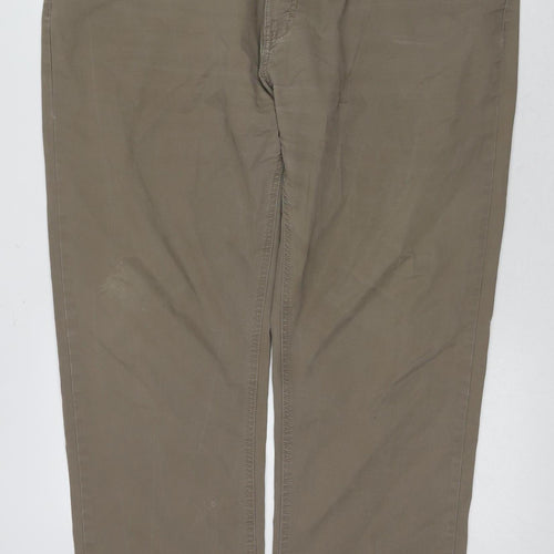 Marks and Spencer Men's Brown Chino Trousers Size 42W