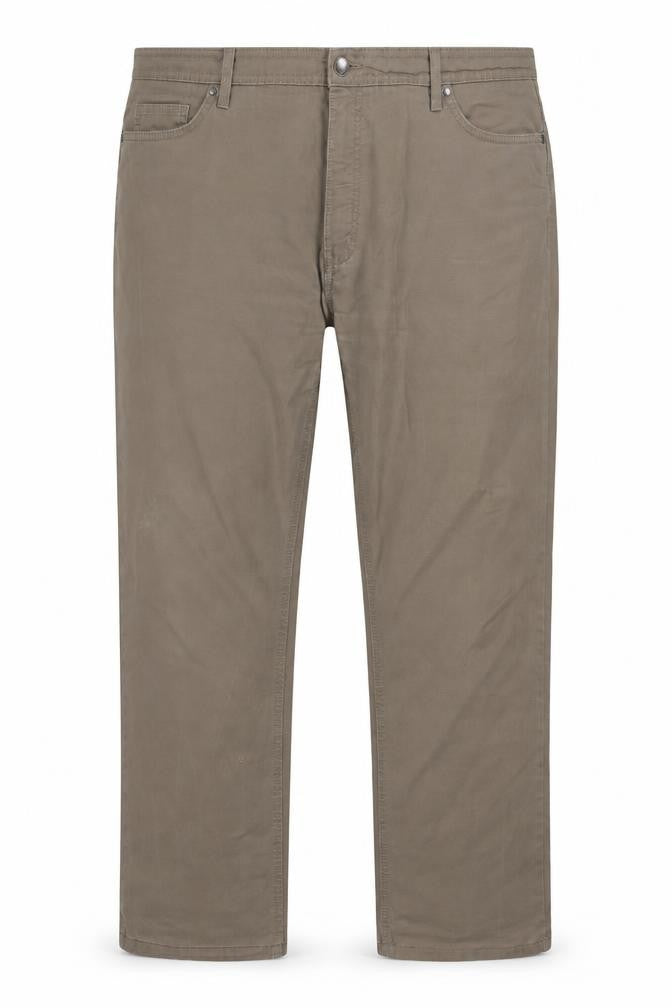 Front view of Marks & Spencer Men's Brown Chino Trousers Size 42W