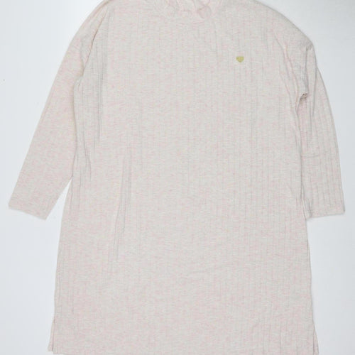 Damart Women's Beige Chemise Dress - Size L, Knit Fabric