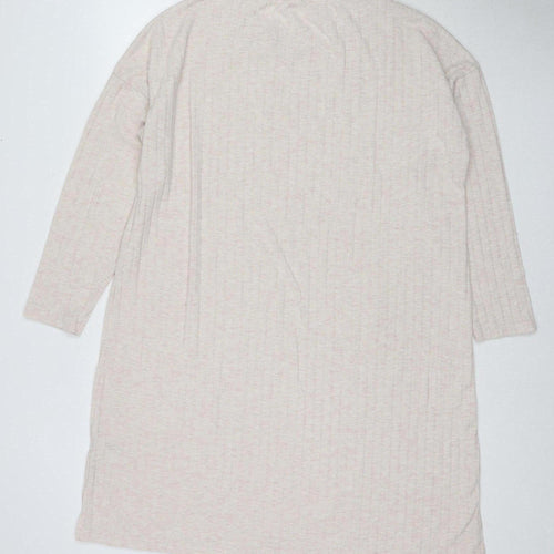 Damart Women's Beige Chemise Dress - Size L, Knit Fabric