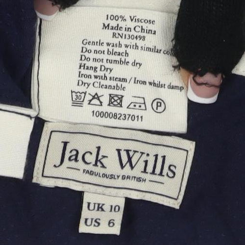 Jack Wills Women's Blue Long Sleeve Top, Size 10