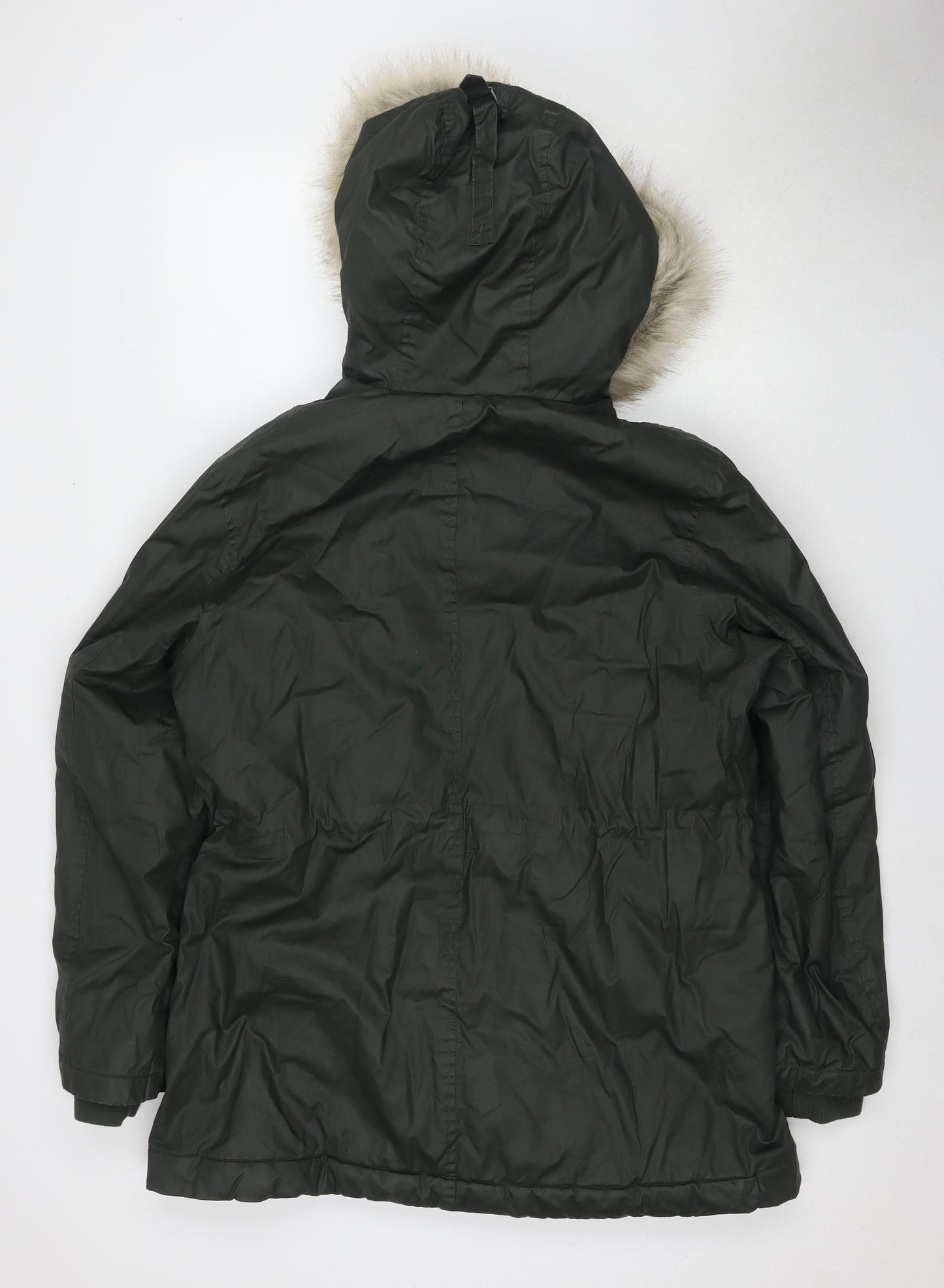 Marks and Spencer Women's Green Parka Jacket, Size 14