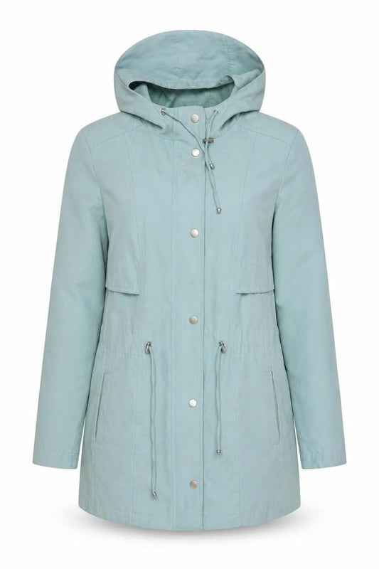 Front view of Bonmarché Women's Green Hooded Jacket, size 10