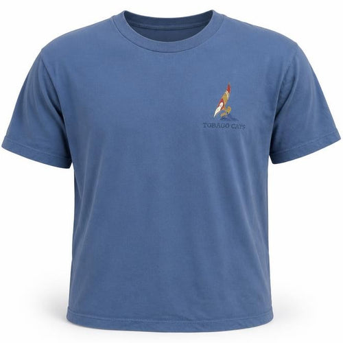 Cottennet Men's Blue Nautical Crew Neck T-Shirt, Size L