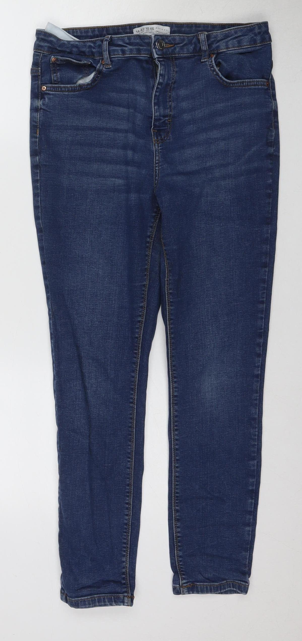 Primark Women's Blue Skinny Jeans Size 14