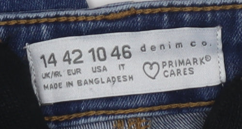 Primark Women's Blue Skinny Jeans Size 14