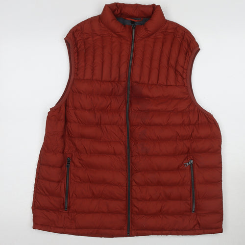 Marks and Spencer Men's Red Puffer Waistcoat XL