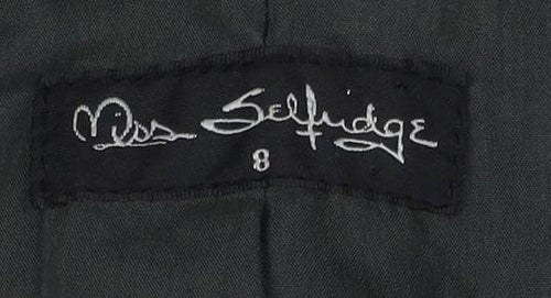 Miss Selfridge Women's Green Fair Isle Hooded Jacket Size 8