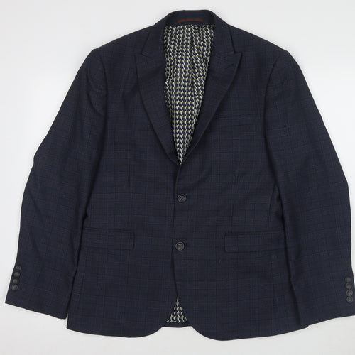 Next Men's Blue Check Blazer Size 40S