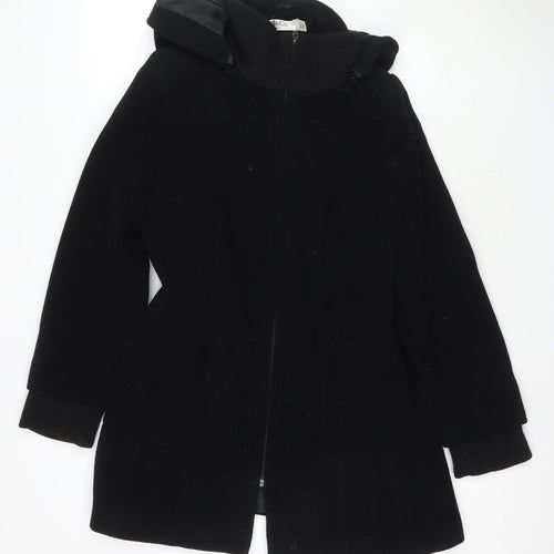 Mackays Women's Black Hooded Jacket Size 12
