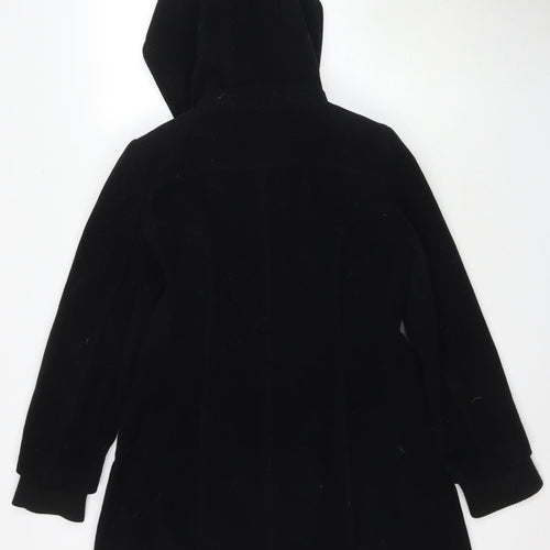 Mackays Women's Black Hooded Jacket Size 12