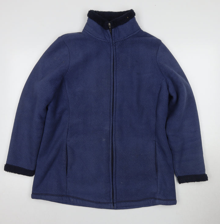 Bonmarché Women's Blue Zip Jacket Medium